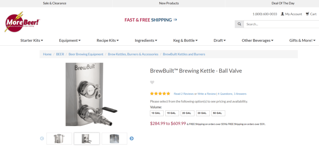 Best brew kettles: BrewBuilt Brew Kettle